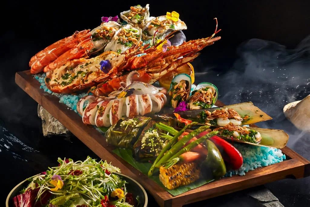 Tiệc hải sản bên biển