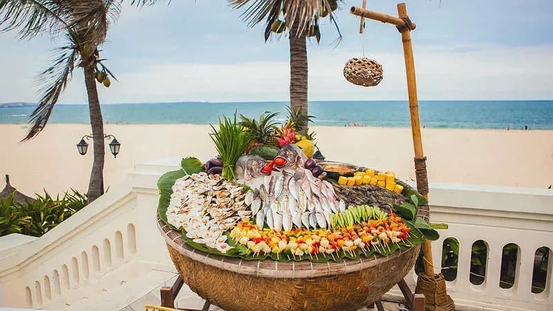 Tiệc BBQ hải sản bên biển