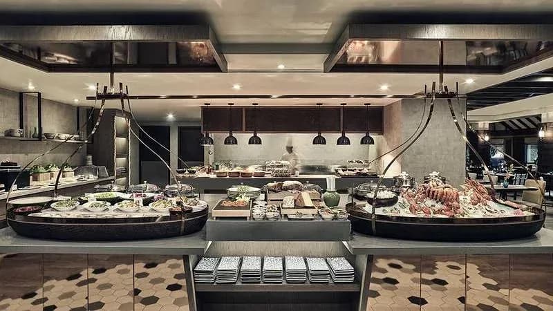 Quầy buffet hải sản