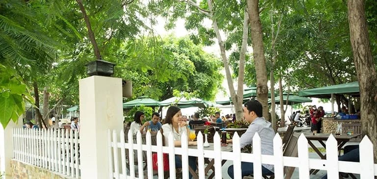 Café sân vườn ven biển